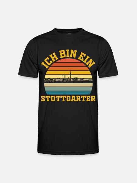 Stuttgart | Ich bin ein Stuttgarter - Männer Funktions-T-Shirt - Schwarz