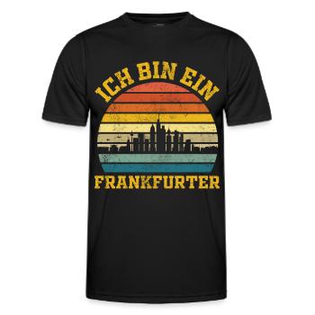 Frankfurt | Ich bin ein Frankfurter - Männer Funktions-T-Shirt - Schwarz - Vorne - AI Model Male 178 dark (178cm)