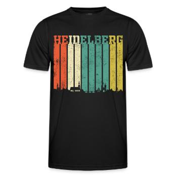 Heidelberg | Heidelberg Skyline - Männer Funktions-T-Shirt - Schwarz - Vorne - AI Model Male 178 dark (178cm)