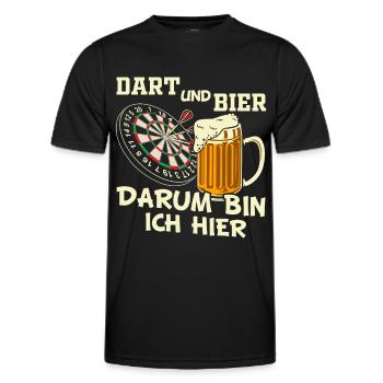 Dart Dartboard Dartpfeil Dartspieler Geschenk - Männer Funktions-T-Shirt - Schwarz - Vorne - AI Model Male 178 dark (178cm)