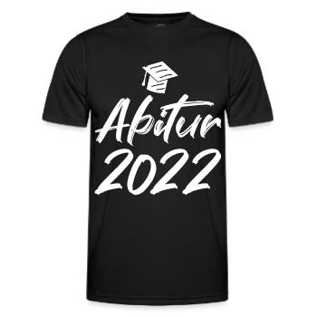Abschluss Abitur 2022 Hut Pinselschrift - Männer Funktions-T-Shirt - Schwarz - Vorne - AI Model Male 178 dark (178cm)