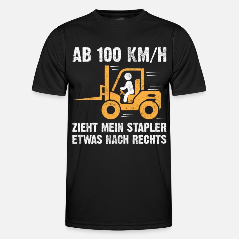 Staplerfahrer | Lustige Staplerfahrer Sprüche - Männer Funktions-T-Shirt - Schwarz