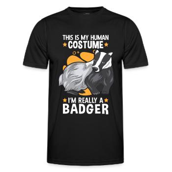 This is my honey badger costume marten badger - Men's Functional T-Shirt - black - Front - AI Model Male 178 dark (178cm)
