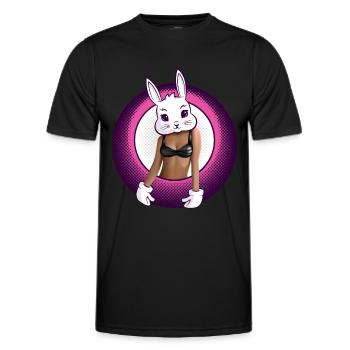 Häschen im Bikini - Männer Funktions-T-Shirt - Schwarz - Vorne - AI Model Male 178 dark (178cm)