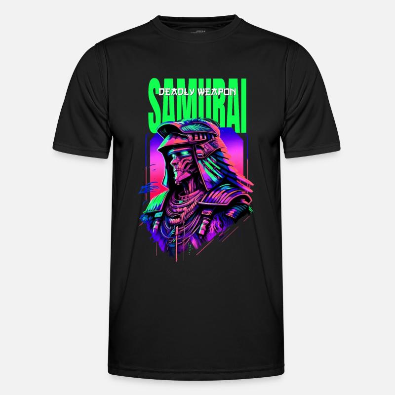 Samurai Cyber Warrior Geschenk Männer Funktions-T-Shirt