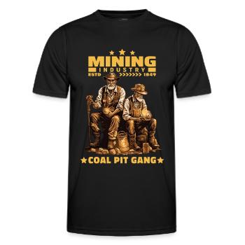 Chercheurs d’or Mineurs Mineurs Mineurs - T-shirt sport Homme - noir - Devant - AI Model Male 178 dark (178cm)