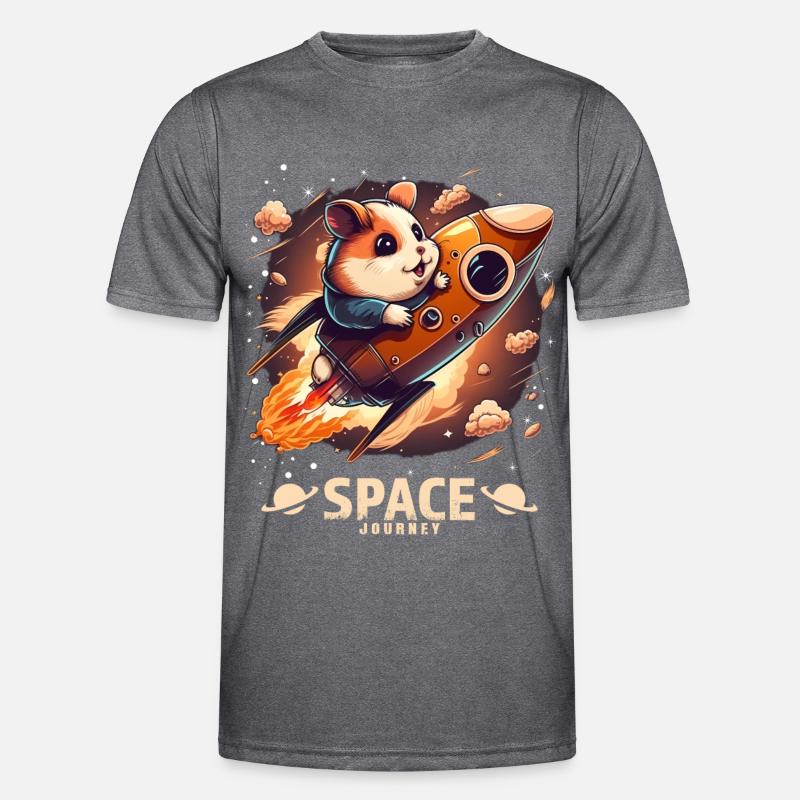 Space Hamster Hamster Lover Space Design Men's Functional T-Shirt