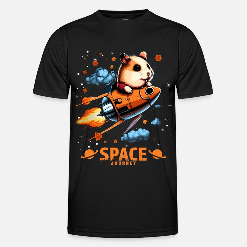 Space Hamster Hamster Lovers Space Design Men's Functional T-Shirt