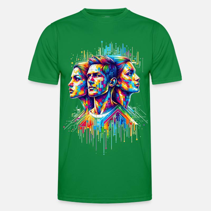 PixelPride - Pixel Pride Männer Funktions-T-Shirt
