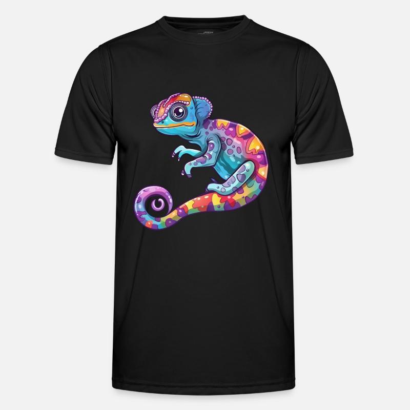 Bunter Chamäleon Entdeckungsreise Männer Funktions-T-Shirt