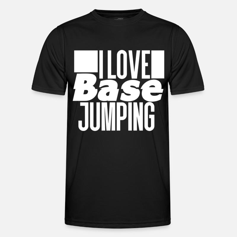 Base Jumping - Männer Funktions-T-Shirt - Schwarz