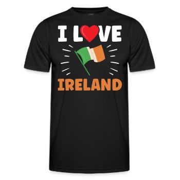 J’adore l’Irlande Irish St. Patrick’s Day - T-shirt sport Homme - noir - Devant - AI Model Male 178 dark (178cm)