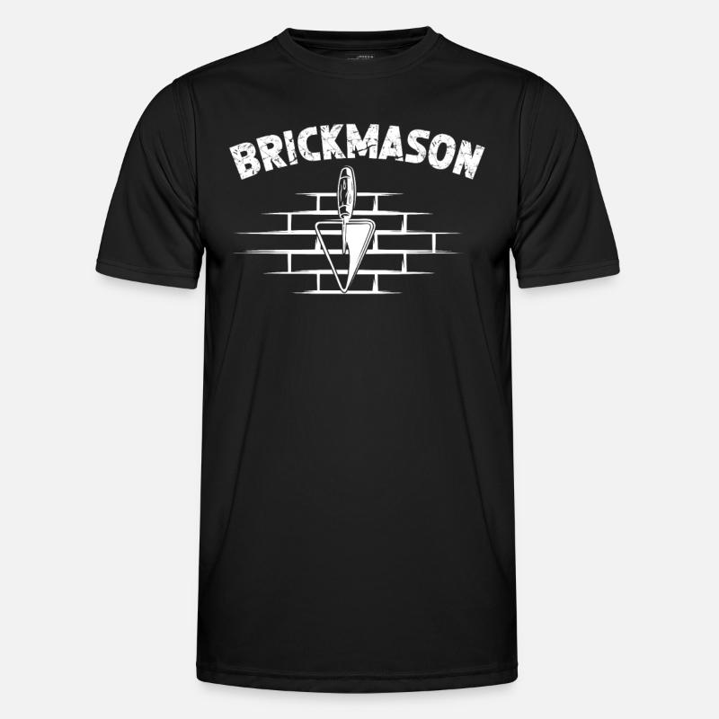 Mason Craftsman Brick Masonry - Men's Functional T-Shirt - black
