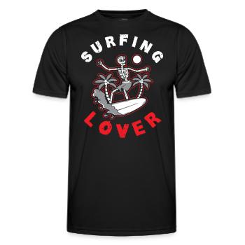 Amateurs de surf Surfer Surf surf surf surf - T-shirt sport Homme - noir - Devant - AI Model Male 178 dark (178cm)
