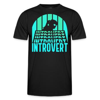 Sarcasme introverti Timide introverti - T-shirt sport Homme - noir - Devant - AI Model Male 178 dark (178cm)