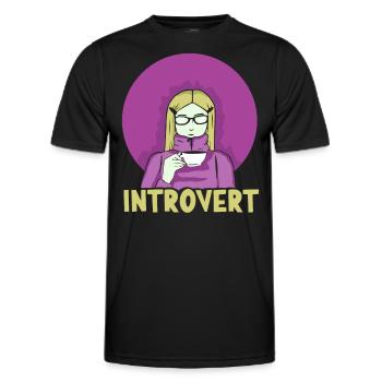 Introverted Sarcasm Introverted Shy - Men's Functional T-Shirt - black - Front - AI Model Male 178 dark (178cm)