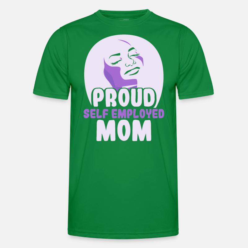 Stolze Selbständige Mutter Selbstständig Männer Funktions-T-Shirt