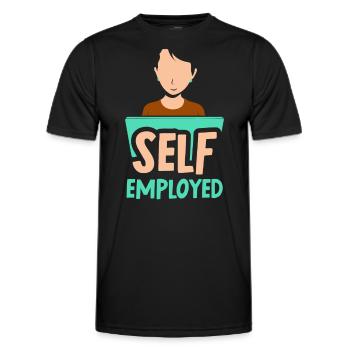 Self-employed Mom Freelancer Freelancer - Men's Functional T-Shirt - black - Front - AI Model Male 178 dark (178cm)