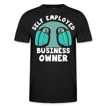Propriétaire d’entreprise indépendant Travailleur autonome - T-shirt sport Homme - noir - Devant - AI Model Male 178 dark (178cm)