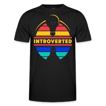 Introverted Introverted Sarcasm Shy - Men's Functional T-Shirt - black - Front - AI Model Male 178 dark (178cm)