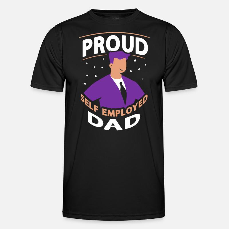 Proud Self-employed father Self-employed - Men's Functional T-Shirt - black