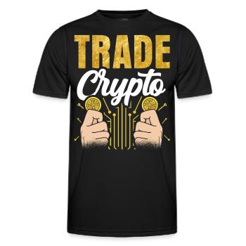 Crypto Trading Trading Trade Crypto Trader - Men's Functional T-Shirt - black - Front - AI Model Male 178 dark (178cm)