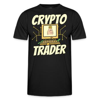 Crypto Trader Trading Crypto Trade Trader - T-shirt sport Homme - noir - Devant - AI Model Male 178 dark (178cm)