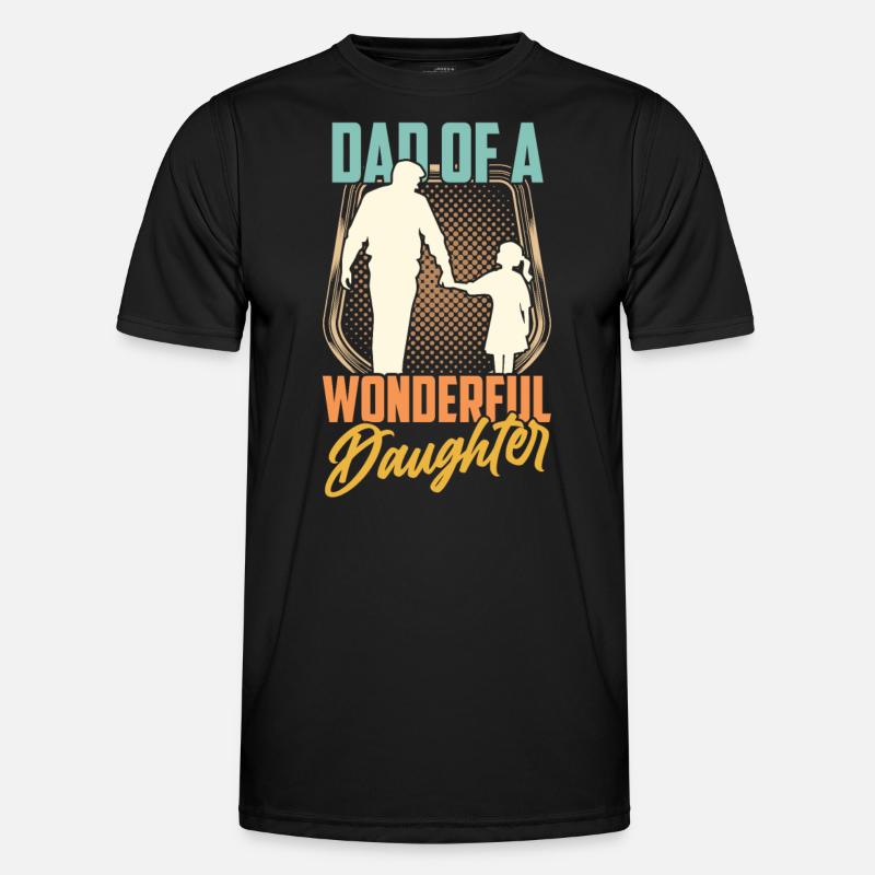 Vater Einer Wunderbaren Tochter Sprüche Papi Papa Männer Funktions-T-Shirt
