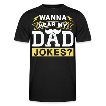 Papa Blague Papa Blague Père Blagues - T-shirt sport Homme - noir - Devant - AI Model Male 178 dark (178cm)