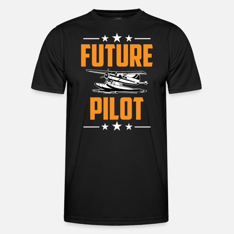 Future Pilot Leichtflugzeug Kleinflugzeug Jet Männer Funktions-T-Shirt