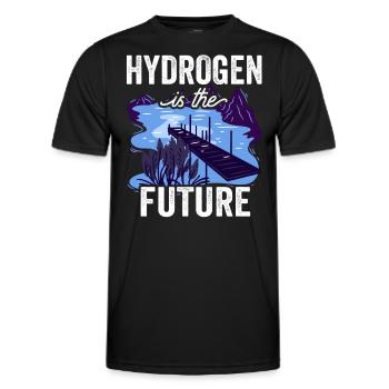 L’hydrogène est l’élément d’avenir hydrogène - T-shirt sport Homme - noir - Devant - AI Model Male 178 dark (178cm)