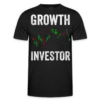 Growth Investor Growth Growth Investors Invest - Men's Functional T-Shirt - black - Front - AI Model Male 178 dark (178cm)