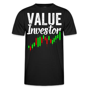 Value Investor Financier Invest Investors - Men's Functional T-Shirt - black - Front - AI Model Male 178 dark (178cm)