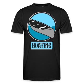 Boating Yacht Sailboat Boat Boat - Men's Functional T-Shirt - black - Front - AI Model Male 178 dark (178cm)