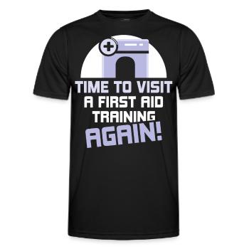Zeit Mal Wieder Einen Erste Hilfe Kurs Zu Besuchen - Männer Funktions-T-Shirt - Schwarz - Vorne - AI Model Male 178 dark (178cm)