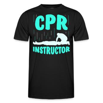 Erste Hilfe Kurs Leiter Lehrer Sofortmaßnahmen - Männer Funktions-T-Shirt - Schwarz - Vorne - AI Model Male 178 dark (178cm)