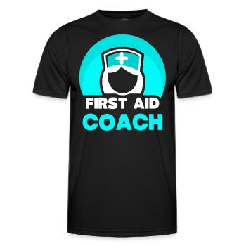 Erste Hilfe Trainer Lehrer Kurs Sofortmaßnahmen - Männer Funktions-T-Shirt - Schwarz - Vorne - AI Model Male 178 dark (178cm)
