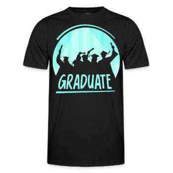 Graduate Graduate Graduate Festival - Men's Functional T-Shirt - black - Front - AI Model Male 178 dark (178cm)