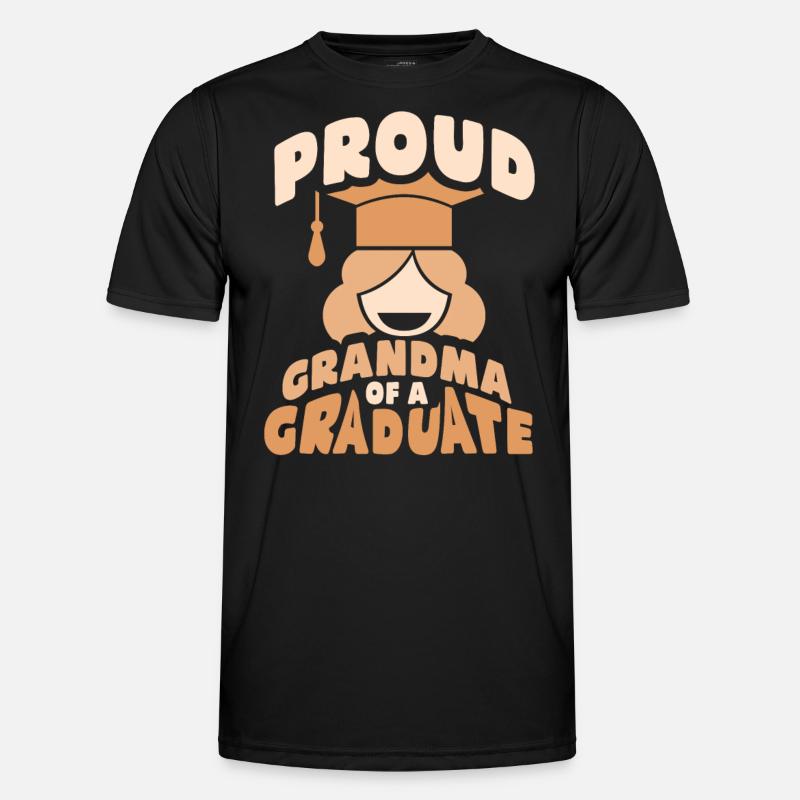 Stolze Großmutter Eines Absolventen Absolvent Männer Funktions-T-Shirt