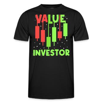 Value Investor Invest Investors Financier - Men's Functional T-Shirt - black - Front - AI Model Male 178 dark (178cm)