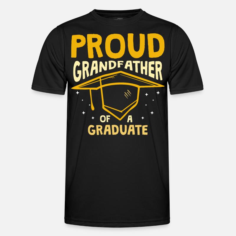 Stolzer Großvater Eines Absolventen Absolvent Männer Funktions-T-Shirt