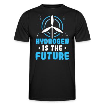 L’hydrogène est l’élément d’avenir hydrogène - T-shirt sport Homme - noir - Devant - AI Model Male 178 dark (178cm)