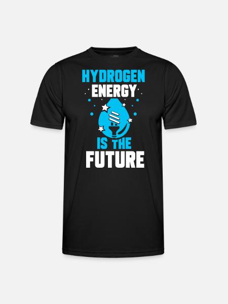 Energy from hydrogen is the future Hydrogen - Men's Functional T-Shirt - black