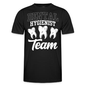 Dental Hygienist Team Dental Hygiene Dentist - Men's Functional T-Shirt - black - Front - AI Model Male 178 dark (178cm)