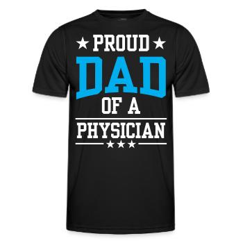 Fier père d’un médecin médecin médecin - T-shirt sport Homme - noir - Devant - AI Model Male 178 dark (178cm)