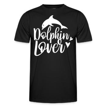 Amoureux des dauphins Dauphins Dauphins - T-shirt sport Homme - noir - Devant - AI Model Male 178 dark (178cm)