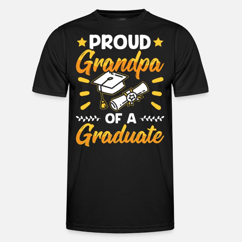 Stolzer Großvater Eines Absolventen Absolvent - Männer Funktions-T-Shirt - Schwarz