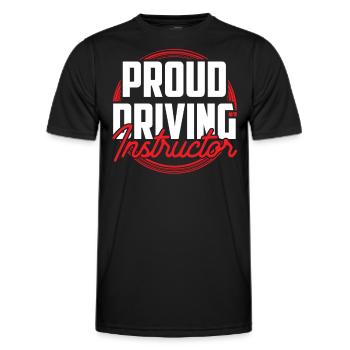 Proud Driving Instructor Driving Lesson Driving School Profession - Men's Functional T-Shirt - black - Front - AI Model Male 178 dark (178cm)