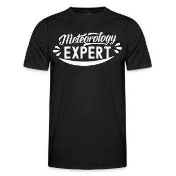 Meteorologie Experte Wettervorhersage Meteorologe - Männer Funktions-T-Shirt - Schwarz - Vorne - AI Model Male 178 dark (178cm)