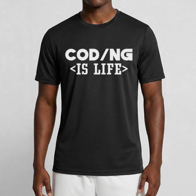 Coding Ist Leben Code Programmierer Coder Männer Funktions-T-Shirt